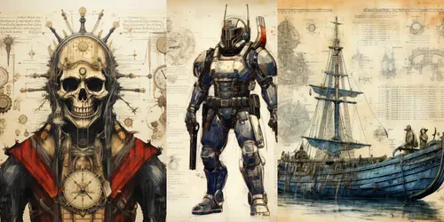 Blueprints Art generated by midjourney