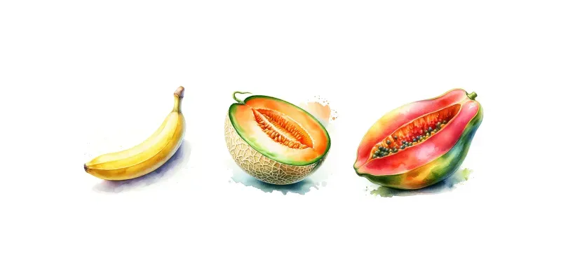 Watercolor Fresh Fruit Paintings generated by undefined