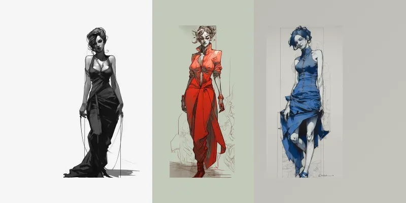 Dynamic Pencil Sketches By Jamie Hewlett generated by undefined