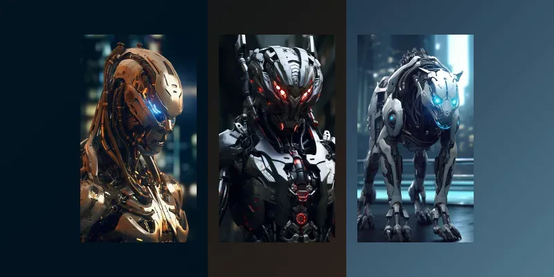 High-tech Cyborg Animals In Cybernetics generated by undefined