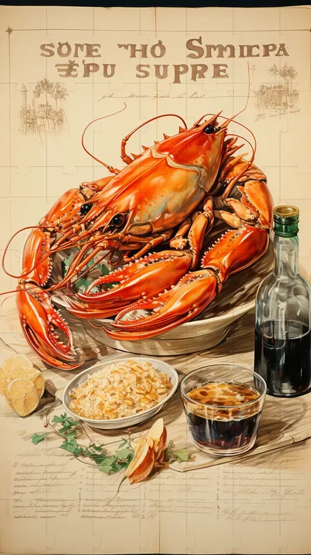 Vintage Style Fried Food Posters