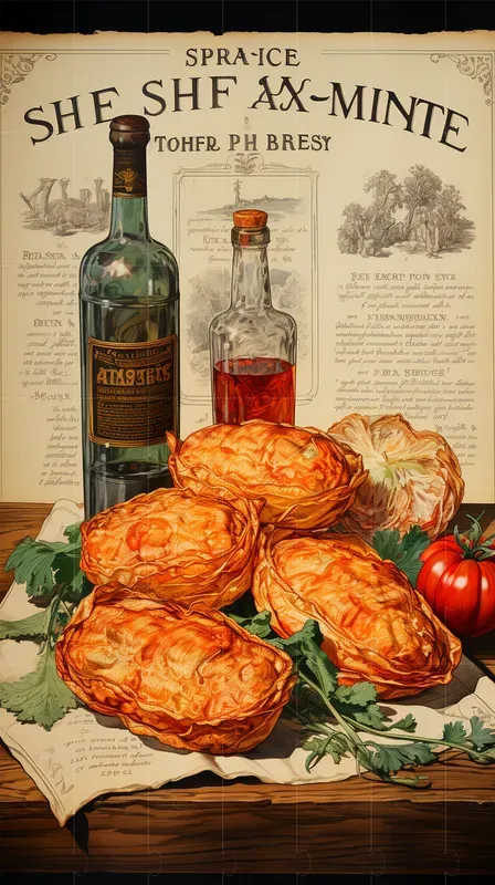 Vintage Style Fried Food Posters