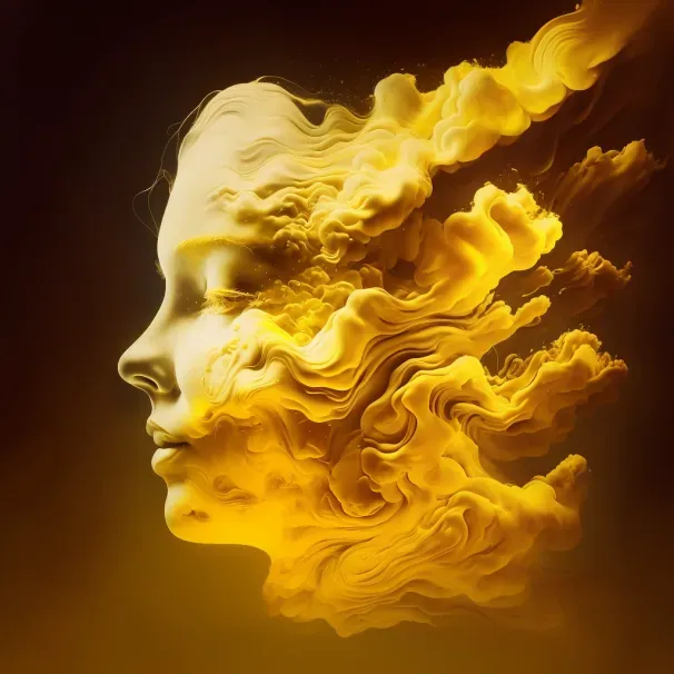 Cloud Faces Abstract Art