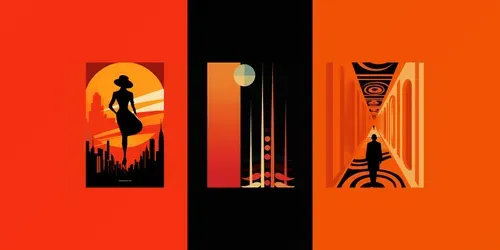 Vibrant Stylized Poster Designs generated by midjourney