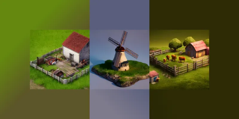Miniature Farm And Country Buildings generated by undefined