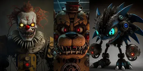 Scary Animatronics generated by midjourney