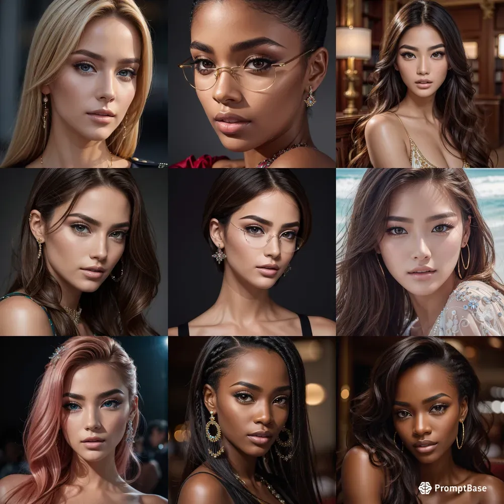 Photoreal Super Model Portraits