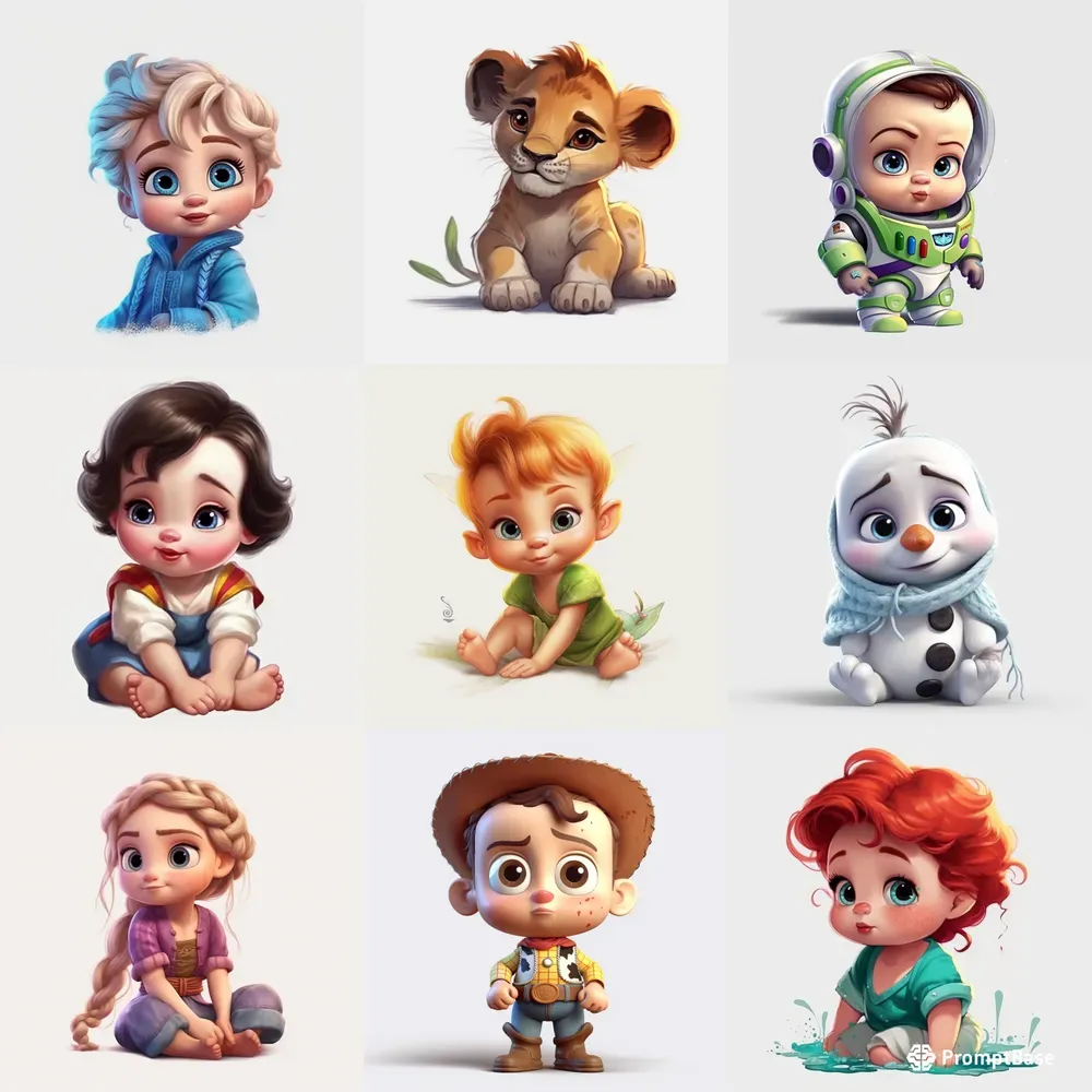 Hq Super Cute Baby Disney Characters