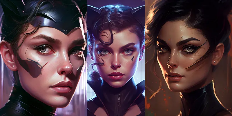 Catwoman Portraits generated by undefined