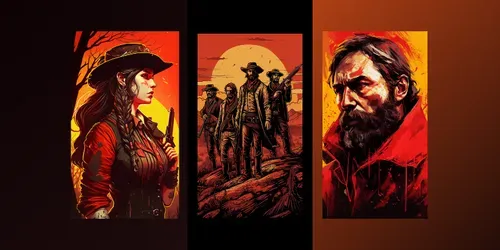 Red Dead Redemption 2 Style Images generated by midjourney