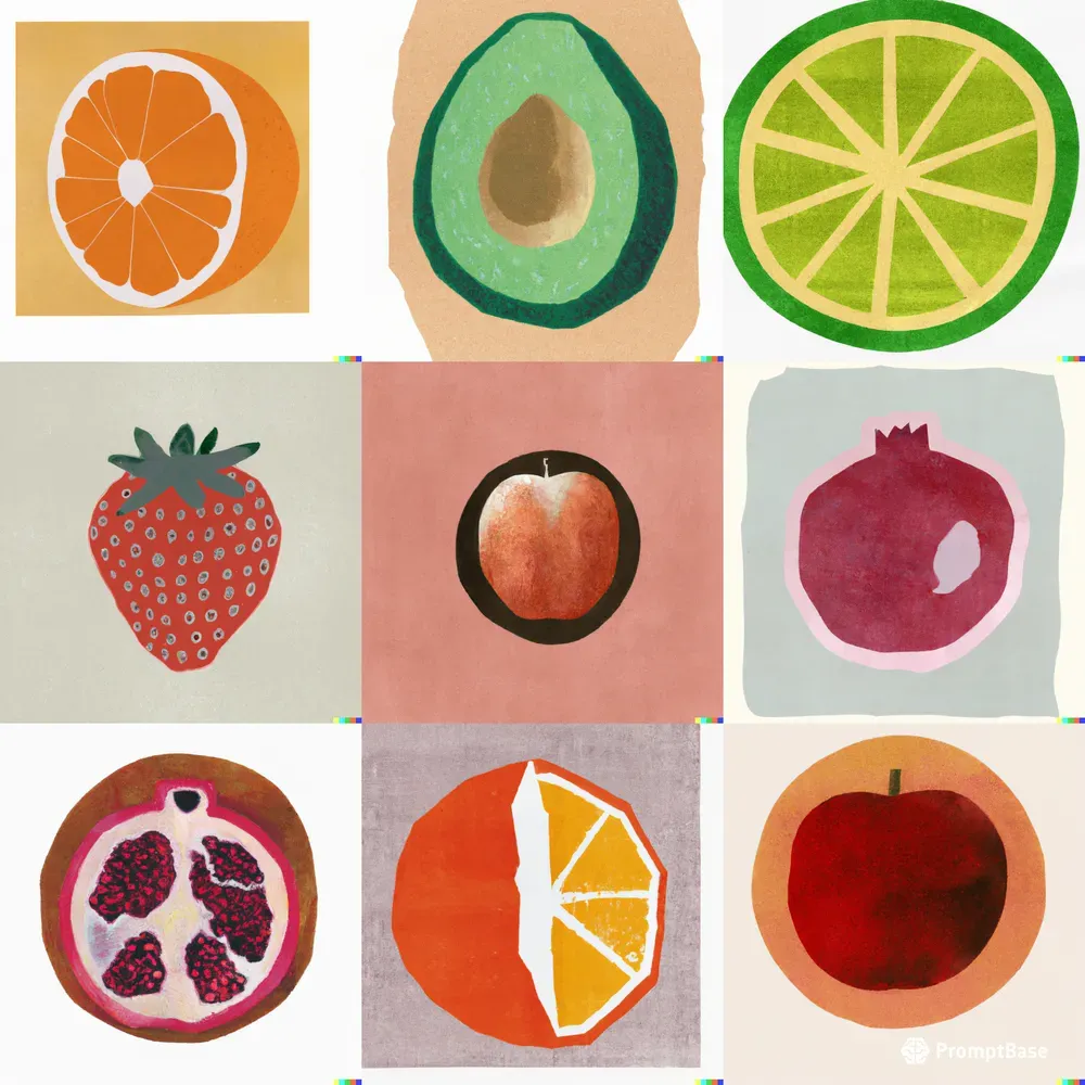 Minimalist Fruit Prints