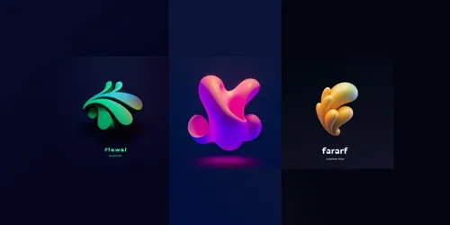 Creative 3D Logos generated by dalle