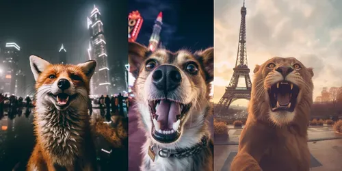 Funny Animal Selfies generated by midjourney