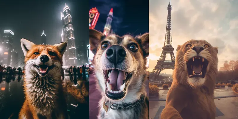 Funny Animal Selfies generated by undefined