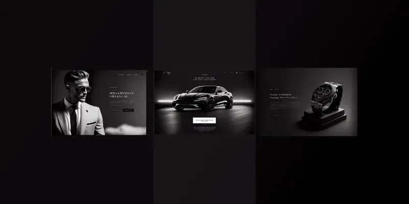 Minimalist High-end Website UI Mockups generated by undefined