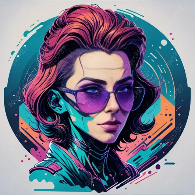 Retro Style Characters And Objects