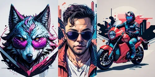 Retro Style Characters And Objects generated by stable-diffusion