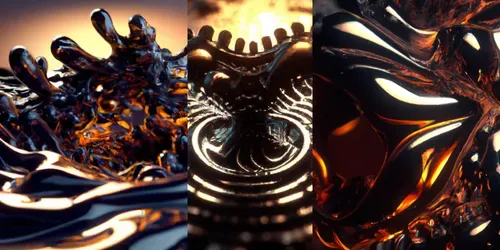 Abstract Freeform Ferrofluids generated by dalle