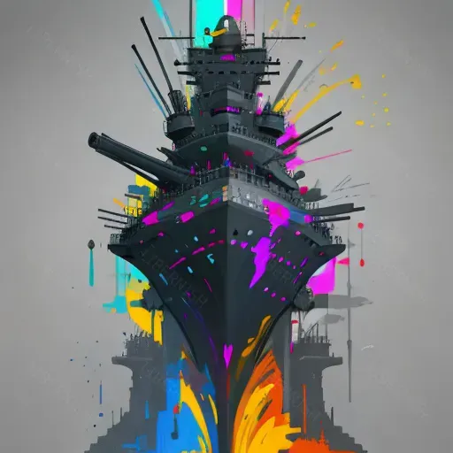 Abstract Glitch Art With Neon Colors