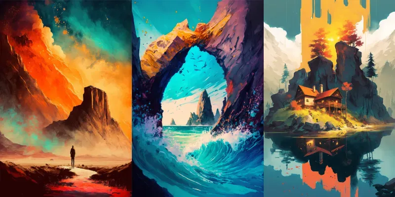 Oil Painting Landscapes generated by undefined