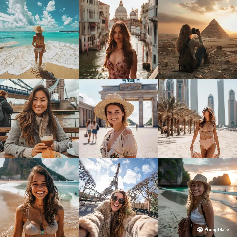 Travel Influencer Social Media Photos