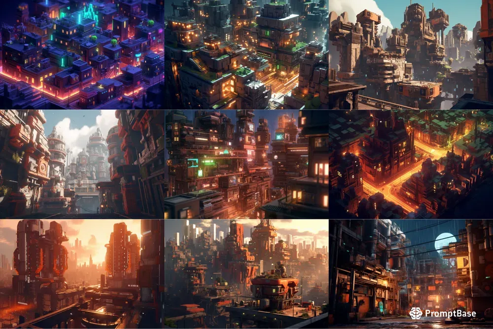 Voxel Walled Cities