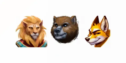 Animated Animals Style Characters generated by dalle