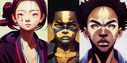 Stylized Manga Character generated by midjourney