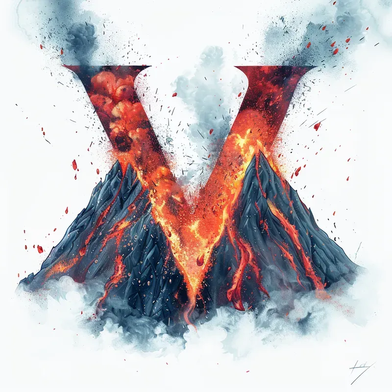 Erupting Letters Volcano Power Alphabets