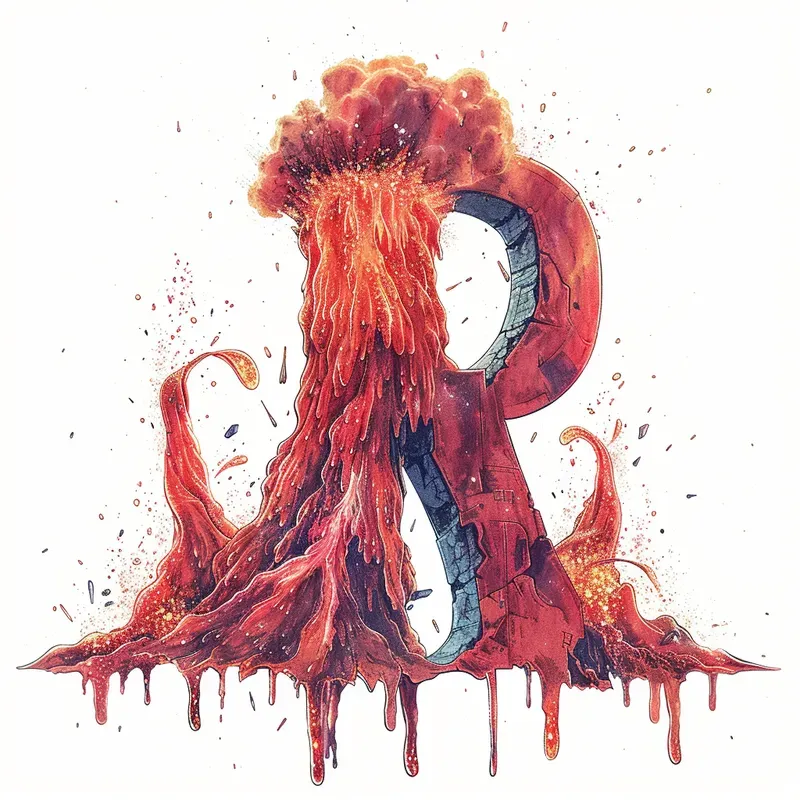 Erupting Letters Volcano Power Alphabets