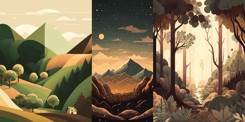 Earthy Colors Illustrations generated by undefined