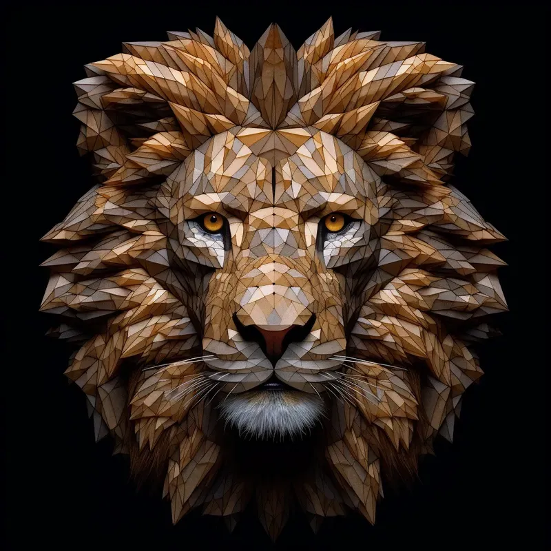 Animal Faces 3D In Macro Geometric Splendors