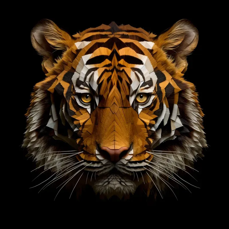 Animal Faces 3D In Macro Geometric Splendors