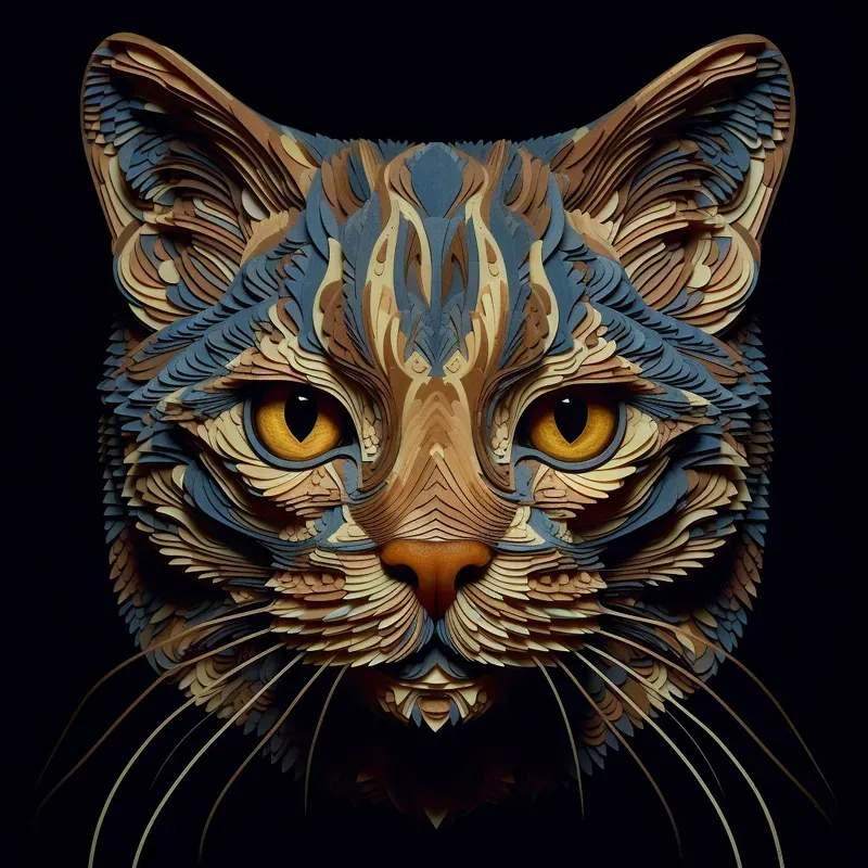 Animal Faces 3D In Macro Geometric Splendors