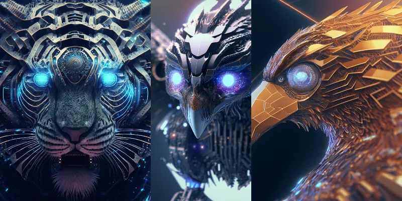 Robotic Fantasy Animals generated by undefined