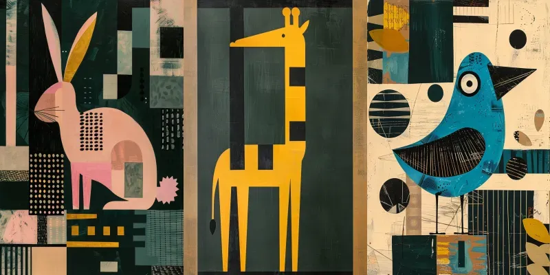 Abstract Animal Paintings generated by undefined