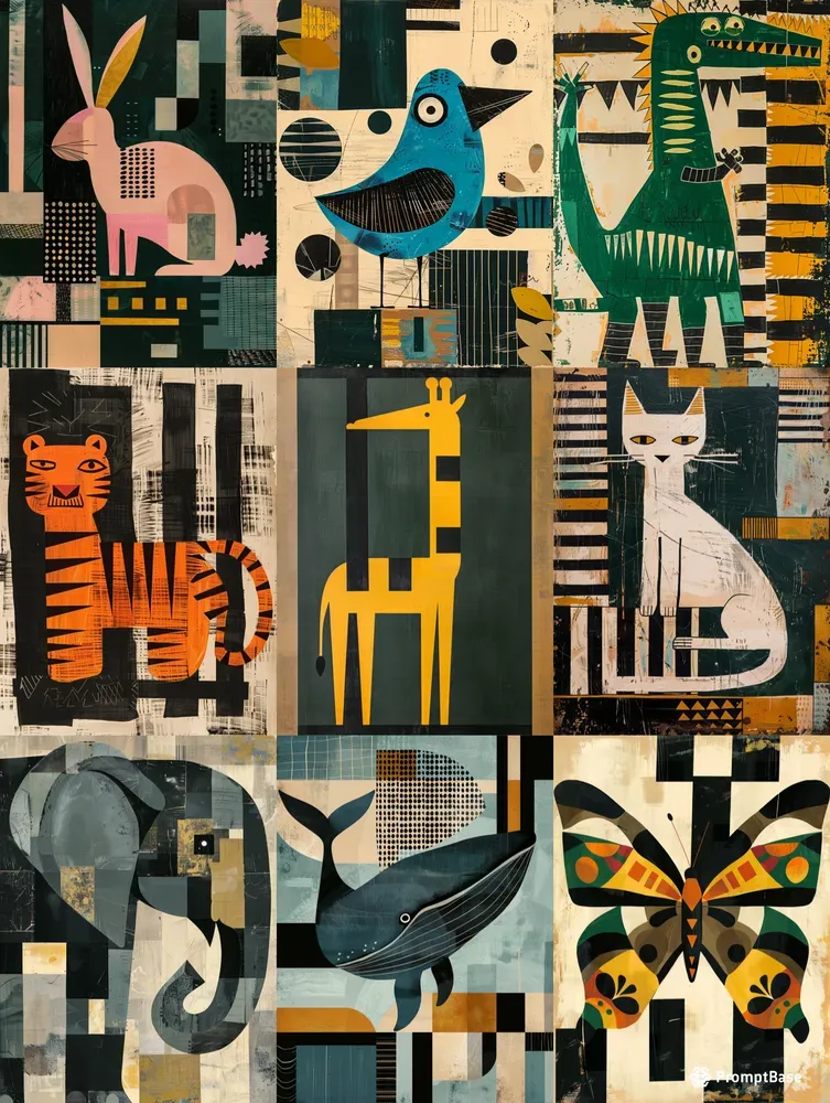 Abstract Animal Paintings