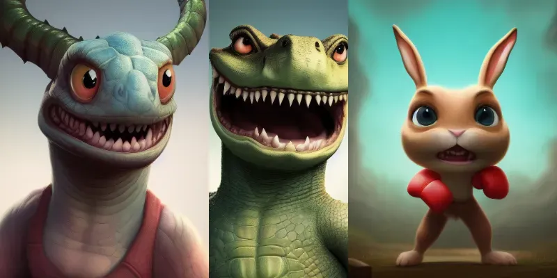 3d Animated Characters generated by undefined