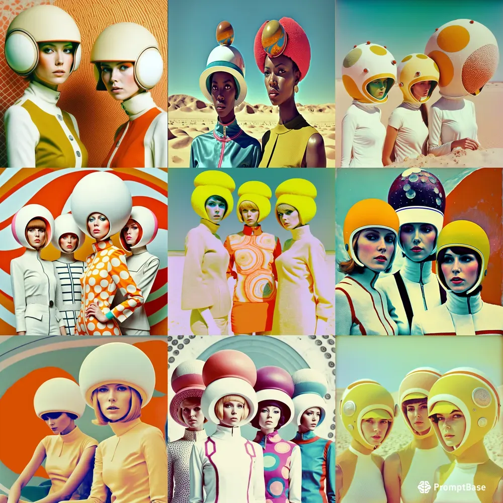Retrofuturist Fashion Models