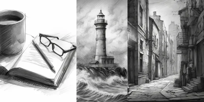 Poetic Scenes In Pencil Art generated by undefined