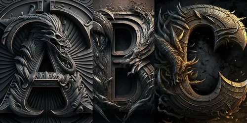 Stunning Alien Letters generated by midjourney