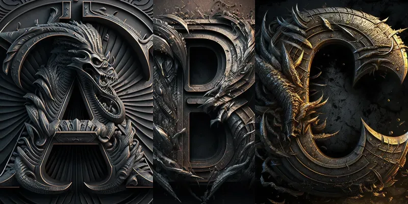 Stunning Alien Letters generated by undefined