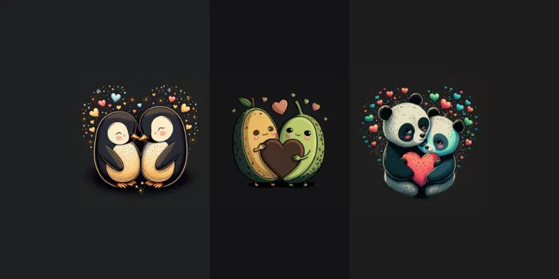 Lovely Valentines Day T-shirt Designs generated by undefined
