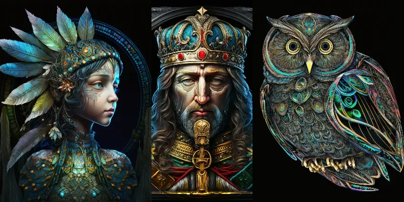Stylized Glass Painting Portraits generated by undefined