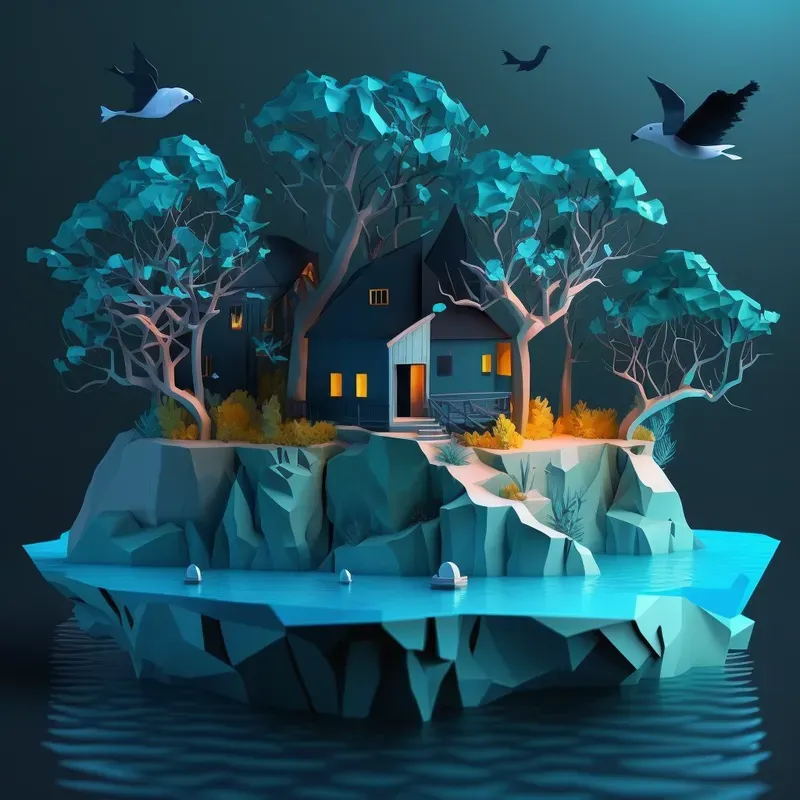 Low Poly Renders Of Houses