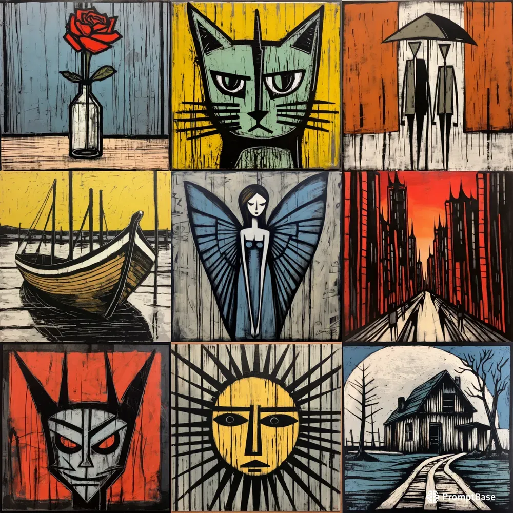 Elongated And Stylized Paintings