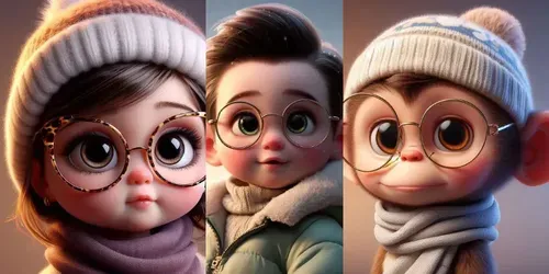 Cute Pixar Animated Characters generated by dalle