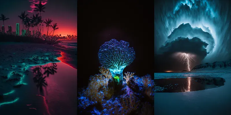 Bioluminescent Photographs generated by undefined