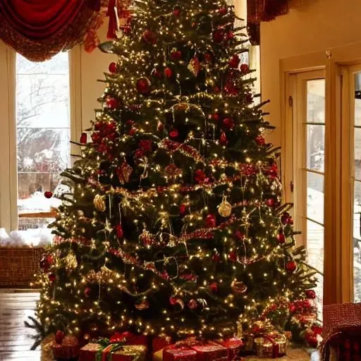 Cozy Room With A Christmas Tree
