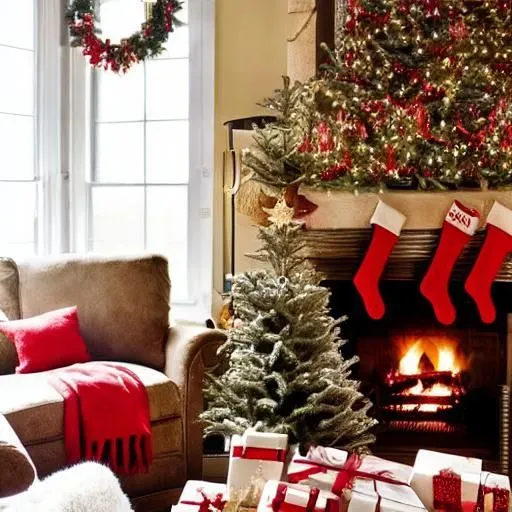 Cozy Room With A Christmas Tree